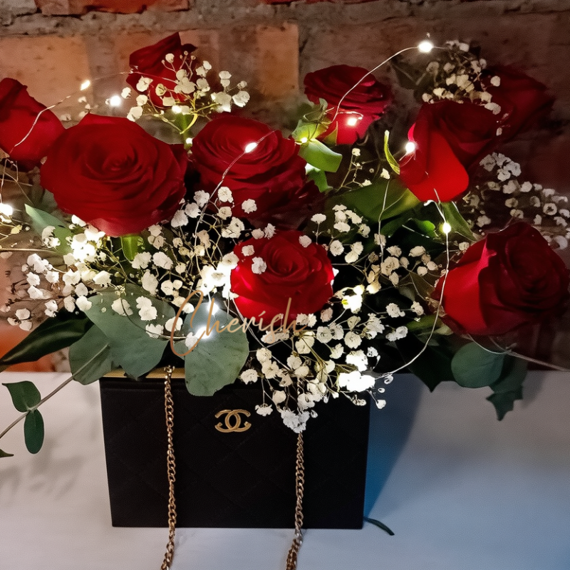 FGB 04 - Red Romance Roses Handbag