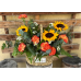 FF01 - Sunflower mix flowers basket arrangement