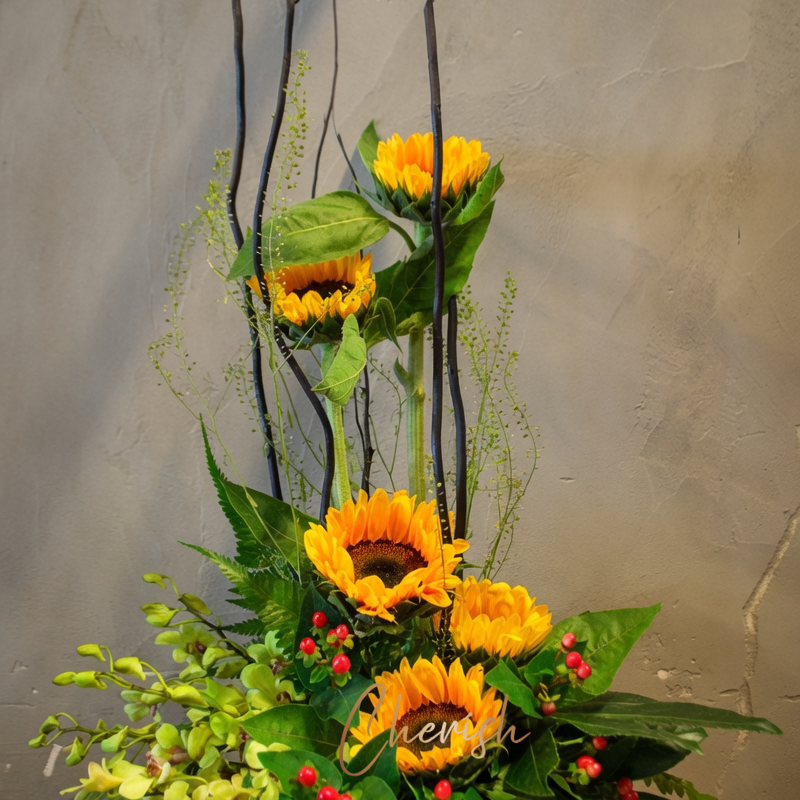 DAD05 - Father’s Day Sunflower & Orchid Arrangement