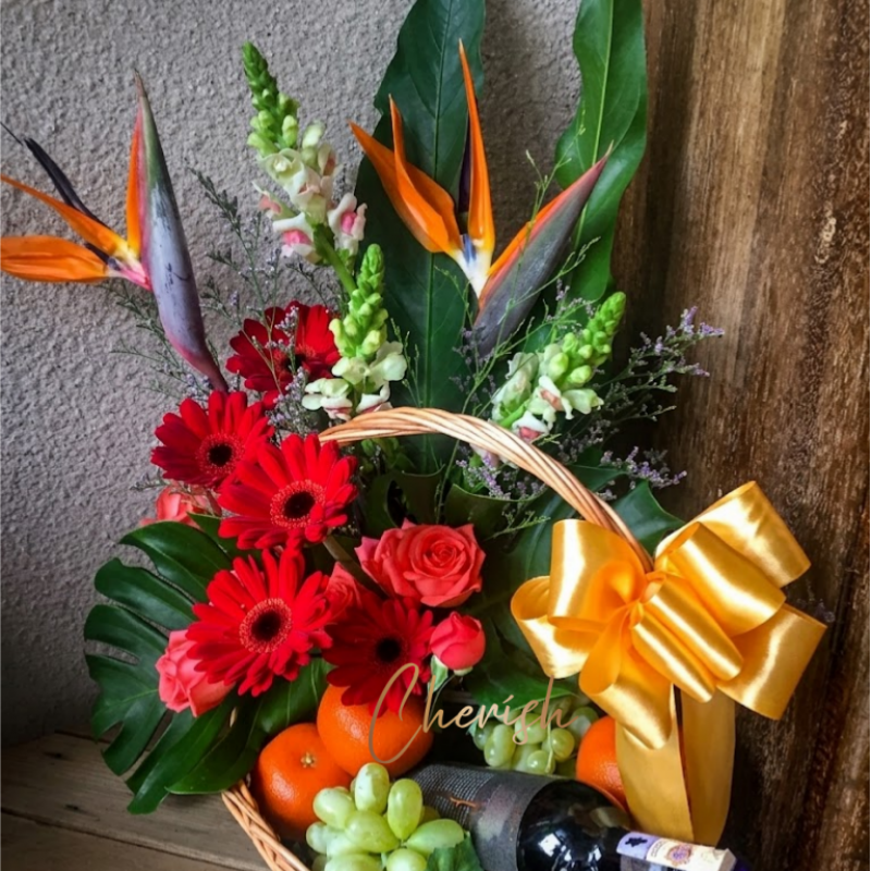 DAD06 - Father’s Day Celebration Wine & Fruit Flower