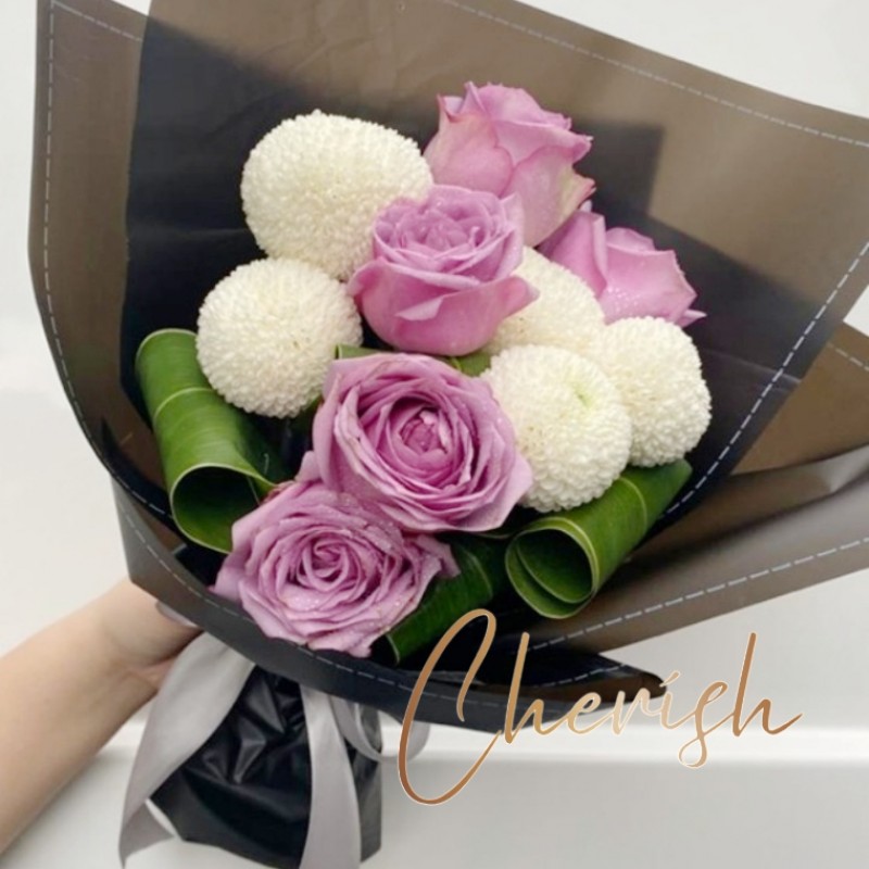 520-06 - Cherish Purple Rose Bouquet