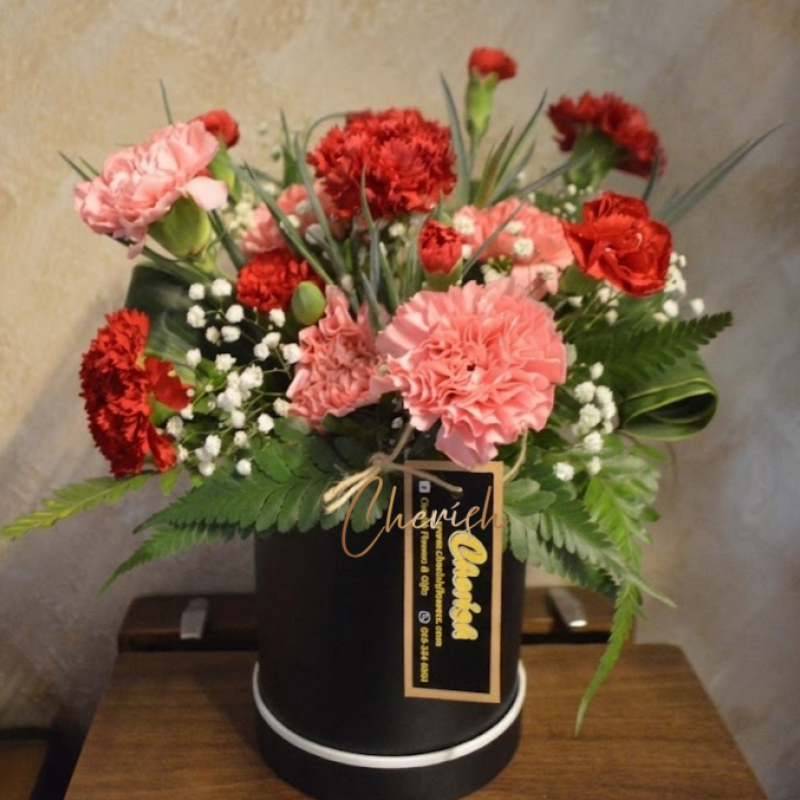 MD13 - Gentle Love Carnation Mother's Day Flower Box