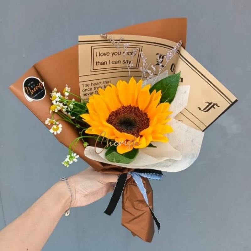 SPU 04 - Single Stalk Sunflower Bouquet