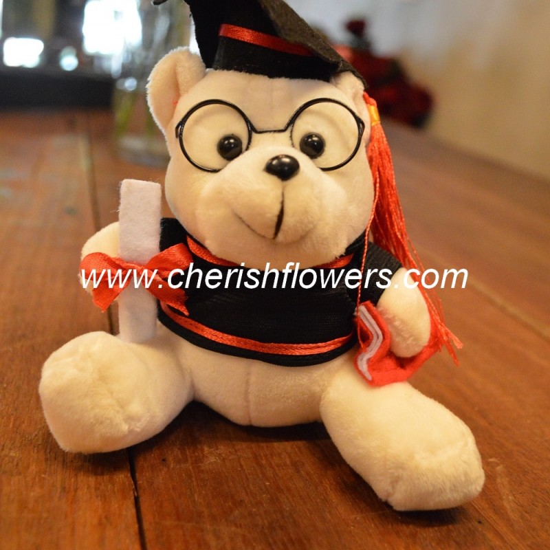 AOT23 - Graduation Bear with Spec (White/Brown)