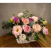 FF02 - Sweet purple roses basket arrangement
